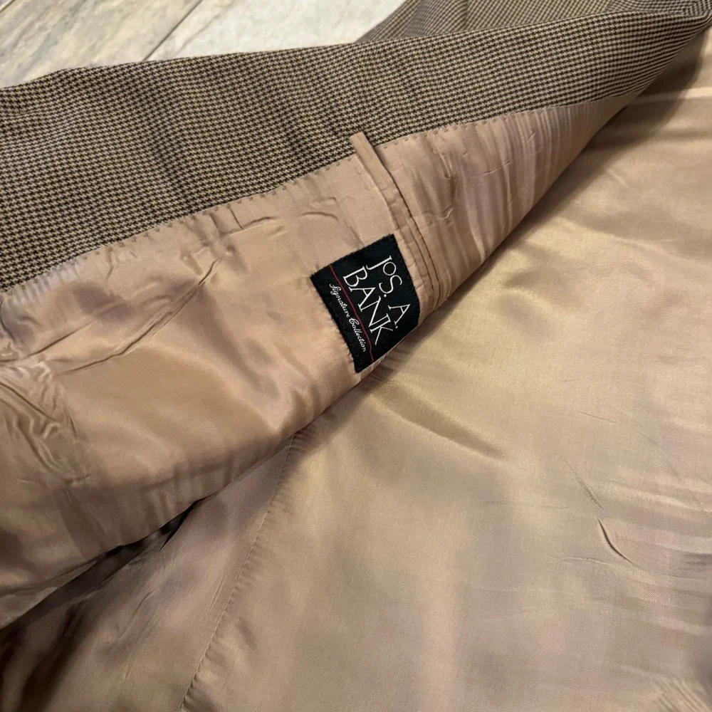 Jos. A Bank 100% Wool‎ Suit Jacket Blazer Beige Size 44R